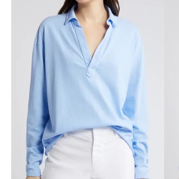 Frank & Eileen Tee Lab Patrick Popover Henley in Saltwater size M - Picture 2 of 13